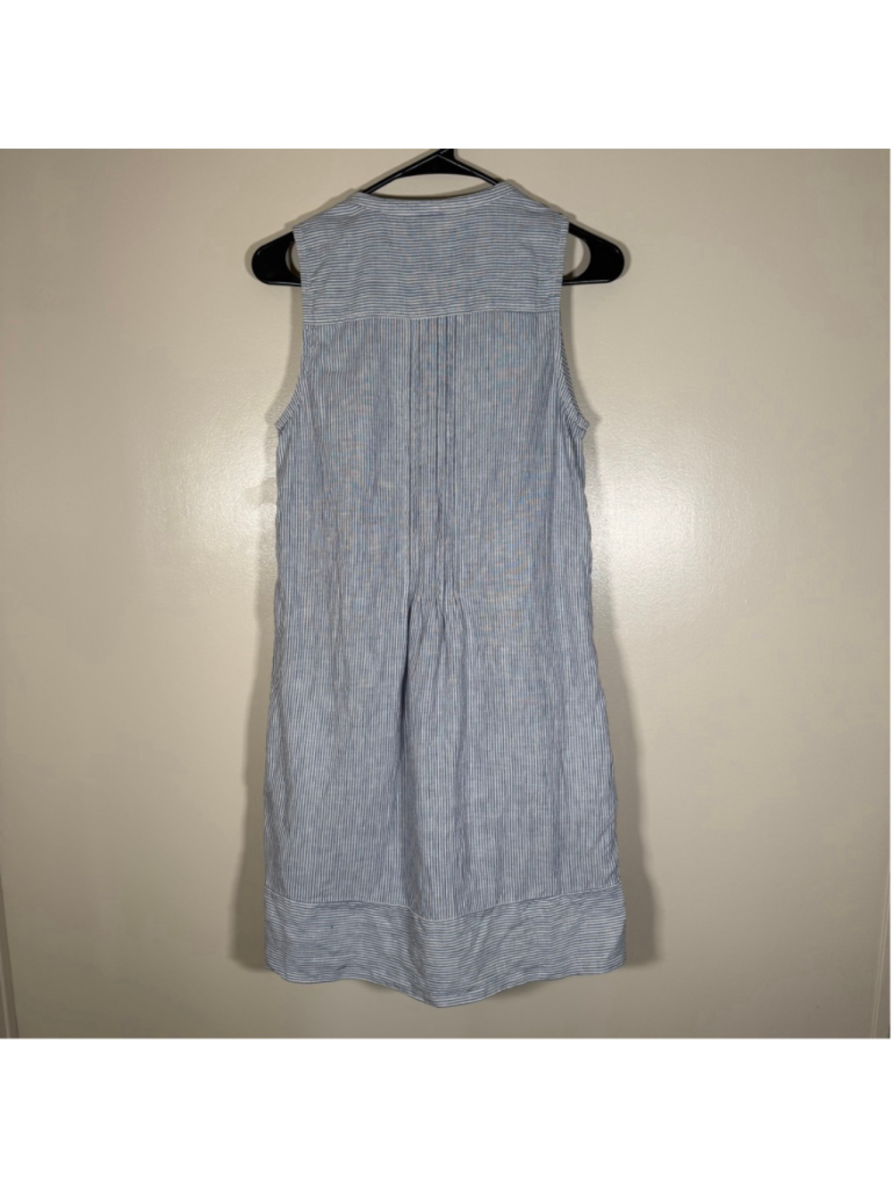 Faherty Isha Washed Linen Dress XS Blue Mini Beach Coastal Summer Natural - Picture 4 of 8